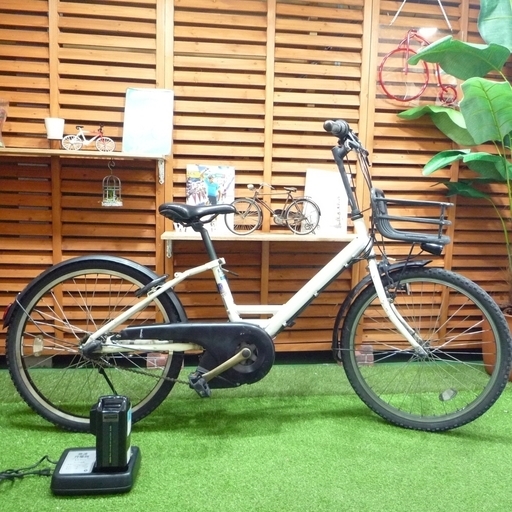 電動自転車 ブリヂストン 新基準 大容量8.7Ah アシスタ ユ二 LED ライト 中古 24インチ BRIDGESTONE ASSISTA UNI 白