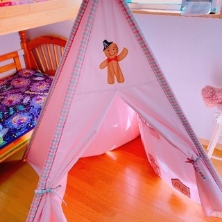 子供室内テントピンク色