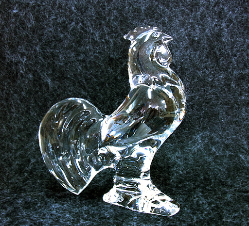 バカラ 鶏 酉 クリスタルガラス フィギュリン 装飾品 置物 ニワトリ 南