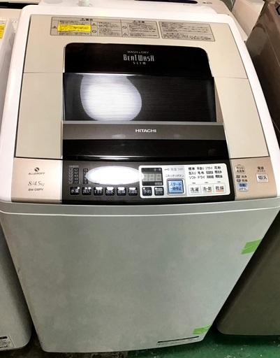 【送料無料・設置無料サービス有り】洗濯乾燥機 2012年製 HITACHI ＢＷ-Ｄ8ＰＶ 中古