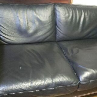 IKEA 革製ソファ