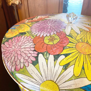 花柄のかわいいゴミ箱