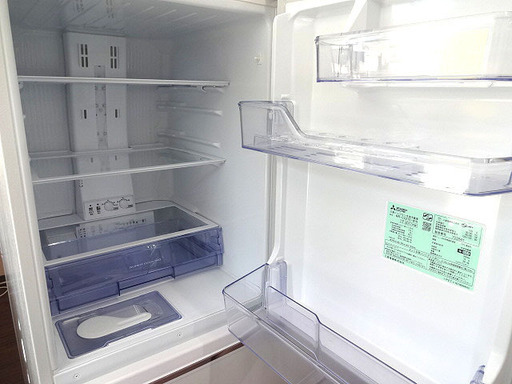 三菱冷蔵庫 MR-CX27C 272L 右開き 2017年製 札幌 引き取り 三菱 中型冷蔵庫 272L 3ドア MR-CX27C-W 2017年製 白