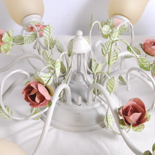 2341 超美品 コイズミ 蛍光灯器具 蛍光灯シャンデリア 天井照明 シェードガラス 8灯 AAN685019 花 アンティーク 鋼 愛知県岡崎市 直接引取可能 2011年　エビス