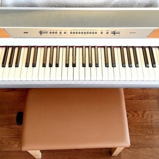 電子ピアノ KORG SP-250(白) 美品 椅子付き