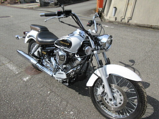 ヤフオク出品予定です【極上車】美品！YAMAHA　純正ステップボード付きドラッグスター250　最終モデル　白