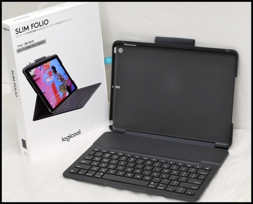 美品 ロジクール SLIM FOLIO for iPad 第７世代 キーボード一体型ケース RS9K003K 中古