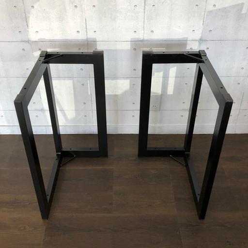【展示品処分特価】デスク用スチール脚 エル ブラック