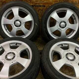 【BS NEXTRY 185/55R15】夏タイヤ 4本【社外 15インチ マルチ 6.5J4/5HPCD100+37】2018年製 バリ溝 キューブ　ノート等　(VTP65) クレジットカード QR決済可能