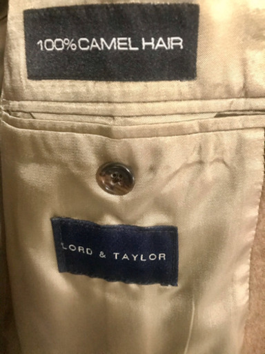 Lord \u0026 Taylor Grant Thomas 100% キャメルヘア　メンズ　ジャケット