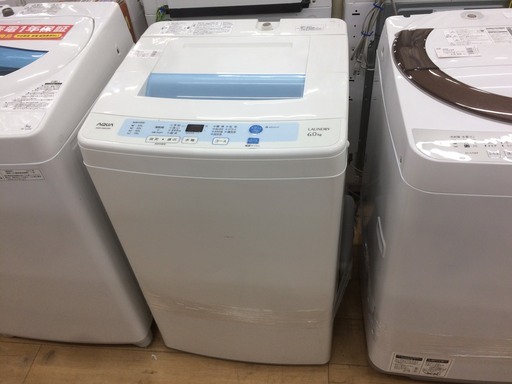 訳アリ大特価！安心の6か月保証付きのAQUA(アクア)の全自動洗濯機！