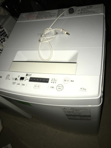 k58【1ヶ月保証付き】洗濯機　東芝2018年製　4.5キロ　一人暮らし　新生活応援