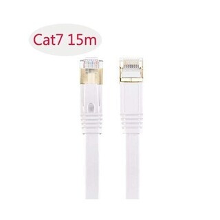 CAT7ウルトラフラットLANケーブル15m 高速 金メッキコネクタ