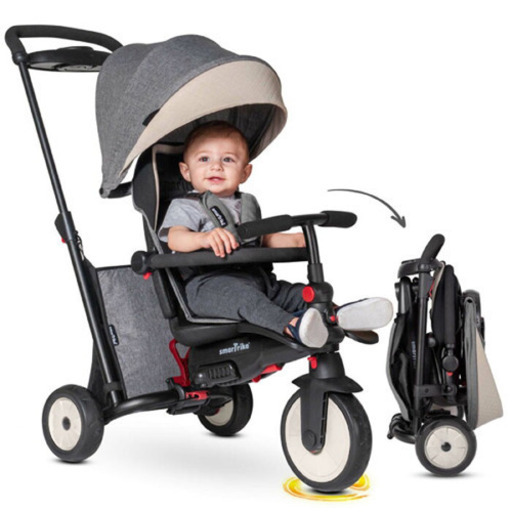 (一年保証あり)スマートトライク STR5 グレー三輪車 SmartTrike SmartFold