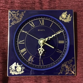 【リモージュ飾り時計】フランス 陶器製 インテリア時計