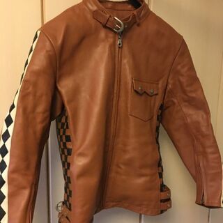 本革 ジャンパー バイク用(保護材入) ライダース 170-175cm