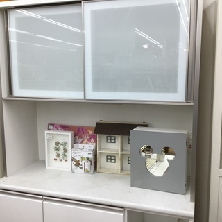 2枚扉ワイドカップボード ニトリ（NITORI） ホワイト