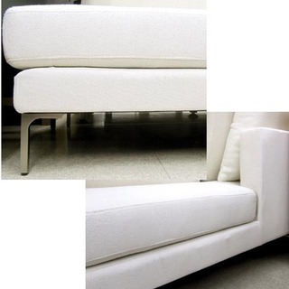 MKマエダ L字型 ソファ 3人掛け 布地 長椅子＆クッション カウチソファ