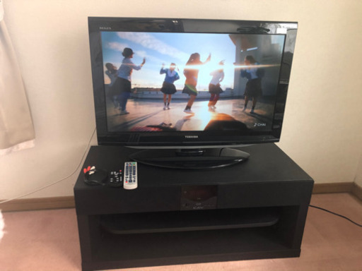 東芝テレビ\u0026スピーカー付きテレビ台セット