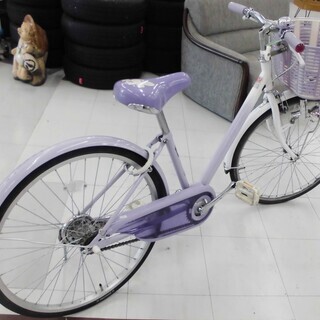 子供用 自転車 24インチ 紫色 切替なし 苫小牧西店