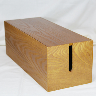 木製ケーブルボックス OAタップ収納 テーブルタップボックス