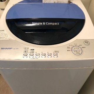 22日受付終了　【無料】　SHARP  洗濯機　2007年製