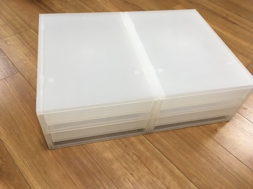 無印良品ポリプロピレンケース引出式 薄型 ２段 ひらりん 住吉の収納家具 キャビネット の中古あげます 譲ります ジモティーで不用品の処分