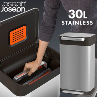 新品・未開封 JosephJoseph クラッシュボックス ステンレス 30ℓ Joseph