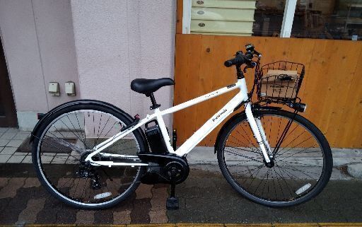超美品☆☆Panasonic VELOｰSTAR 700c電動スポーツバイク 8.0Ah/アルミ/7speed/ホワイト