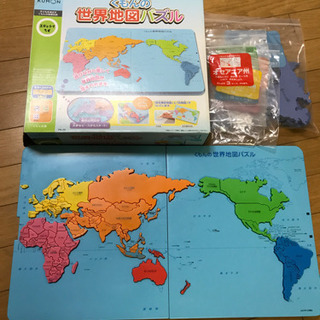 公文 世界地図パズル