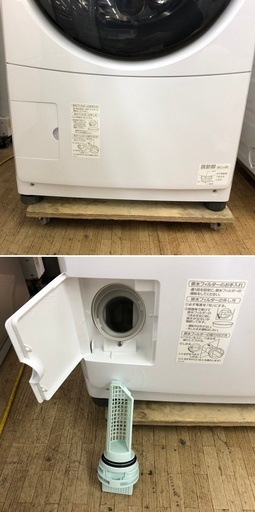 美品【 Panasonic 】パナソニック プチドラム 洗濯7.0㎏/乾燥3.5㎏ ドラム洗濯機 ヒートポンプ乾燥 エコナビ NA-VH320L