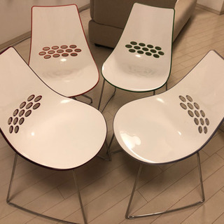 美品　Calligaris/カリガリス ダイニングテーブル(LOOP)、チェア(JAM)×4脚セット