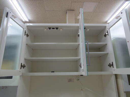 NITORI/ニトリ 3連レンジボード 食器棚 ホワイト ハイタイプ【ユーズドユーズ名古屋天白店】