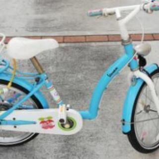 子供用自転車 VESPA 18インチ 水色 補助輪あり