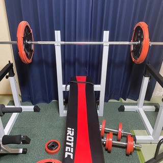 80kgダンベルバーベルセット、腹筋マシーン、懸垂棒まとめて