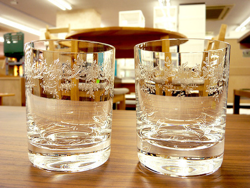 今ならほぼ即納! baccarat:セビーヌロックグラス 2客セット 食器