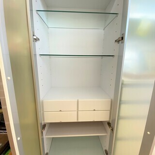 ライト付 食器棚 幅70cm☆買取帝国 朝霞店