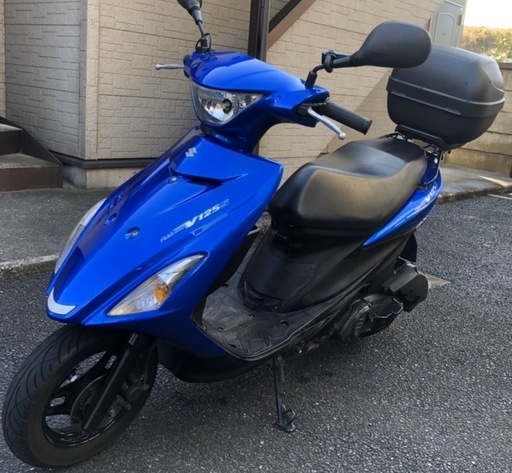 【スズキ アドレス V125S ブルー】リアボックス・グリップヒーター・盗難防止アラーム付き