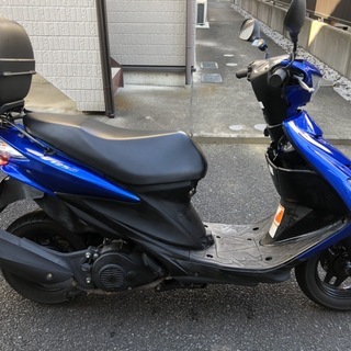 スズキ アドレス V125S ブルー】リアボックス・グリップヒーター・盗難