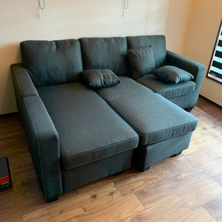 カウチソファー　足掛け　クッション