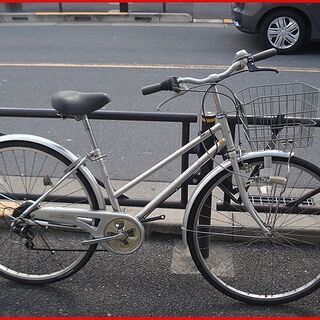 ★リサイクル＜中古車＞・27インチ・シティサイクル・6段ギヤ・シルバー ☆リサイクル＜中古車＞・27インチ・シティサイクル・6段ギヤ・シルバー