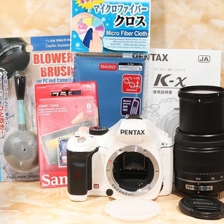 ★極上美品＆すぐ使えるSDカード★ペンタックス k-x 望遠レンズセット