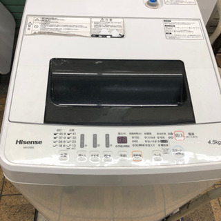 ハイセンス 4.5kg洗濯機 2018年式 美品