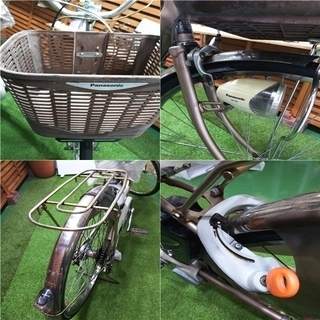 電動自転車 パナソニック 26インチ リチウム ビビ 新基準 サドル新品