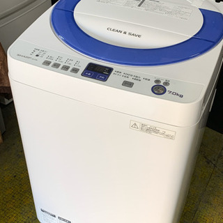 洗濯機 シャープ 2-3人用 7.0㎏洗い ES-T706-A ...