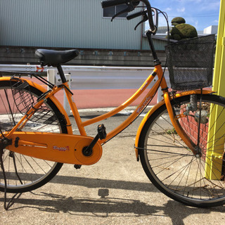 自転車　タイヤ・チューブ去年交換済み　オレンジ