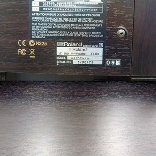 札幌市/清田区 Roland/ローランド 電子ピアノ HP307-RW ローズウッド調 88鍵 09年製 PHAⅢアイボリー・フィール鍵盤 イス付 動作品