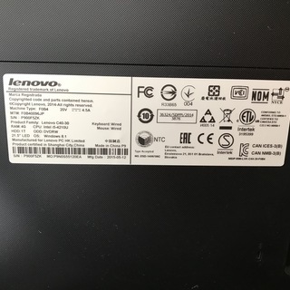 Lenovo C40 F0B40096JP 21.5型オールインワンデスクトップPC【中古】