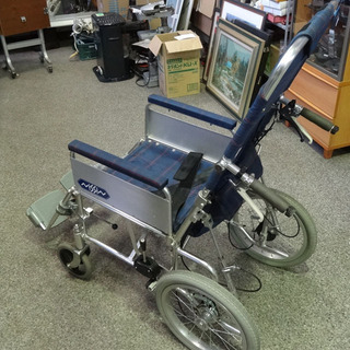 ◆NISSIN/日進医療器◆介助用車椅子　NA-118B　折りたたみ　リクライニング　施設　病院　介護　USED