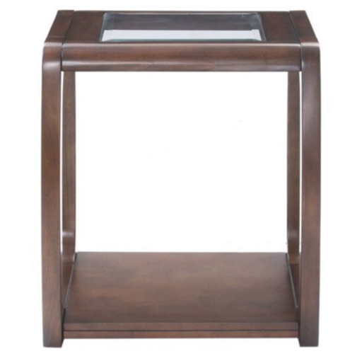 新品 ★ 木製 ガラストップ エンドテーブル 60×60×60cm コーヒー サイド テーブル 強化ガラス 机 リビング EMERALD ENDTABLE